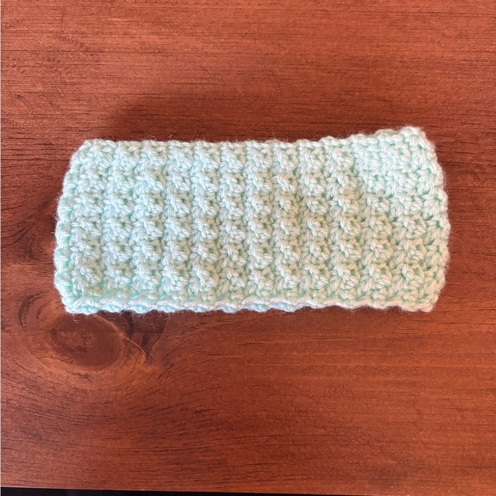 Handmade Crochet Headband in Baby Aqua Child Age 6-10 💥Buy 2 Get 1 Free💥